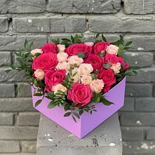 Цветочная композиция из Розы в коробке в Коротояке
