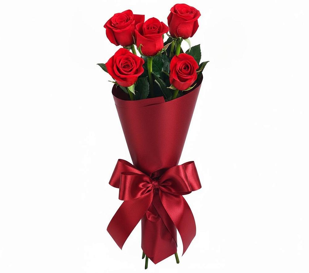 Букет 5 Красных роз Эдлесс Лав в Коротояке