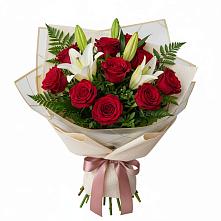 Букет цветов из:  Лилии и Розы в Коротояке