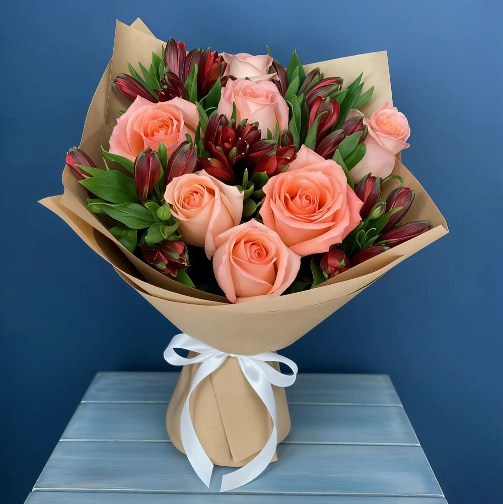 Букет цветов из: Розы и Альстромерии в Коротояке