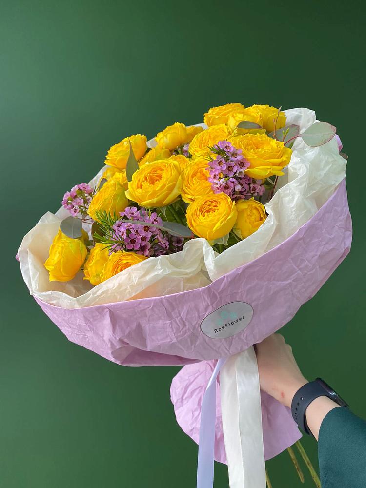 Кустовые желтые розы в Коротояке Букет Кустовые желтые розы в Коротояке