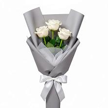 Букет 3 белые розы в Коротояке
