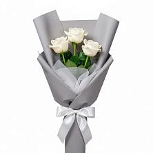 Букет 3 белые розы в Коротояке