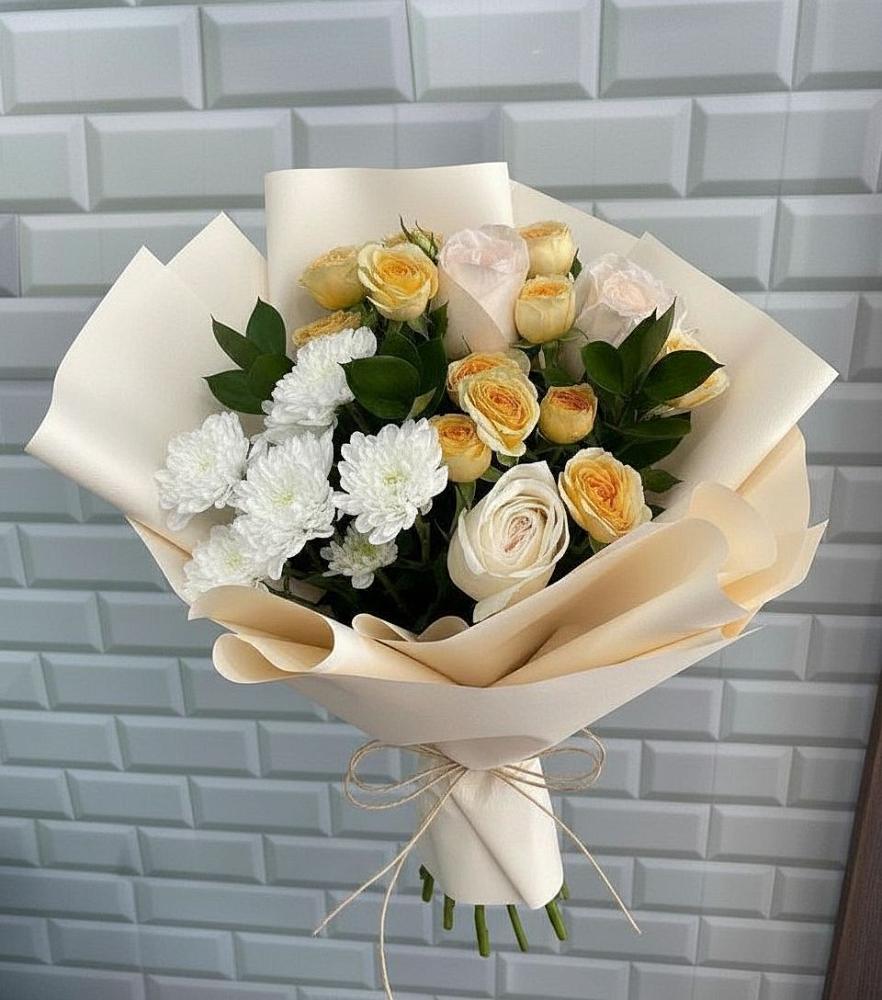 Букет цветов из: Розы и Хризантемы в Коротояке