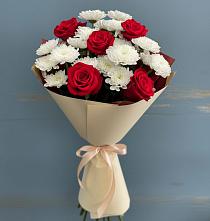 Букет цветов из:  Розы и Хризантемы в Коротояке