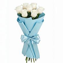 Букет 7 белых роз Проуд в Коротояке