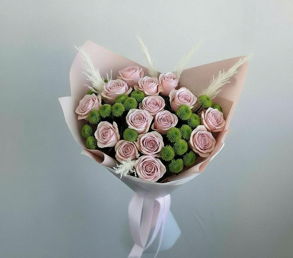 Букет цветов из: Розы и Хризантемы в Коротояке