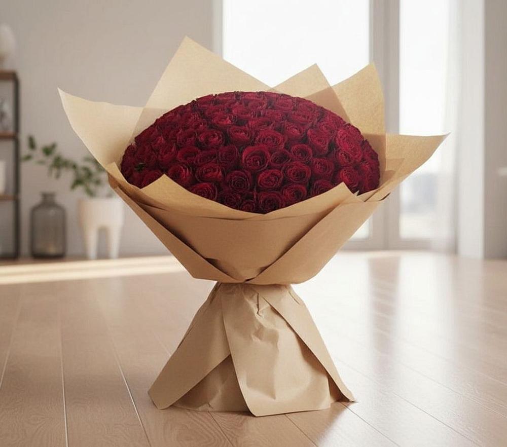 Букет 101 Красная роза в Коротояке