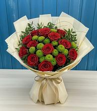 Букет цветов из:  Розы и Хризантемы #REPLACE_PRED# Коротояке