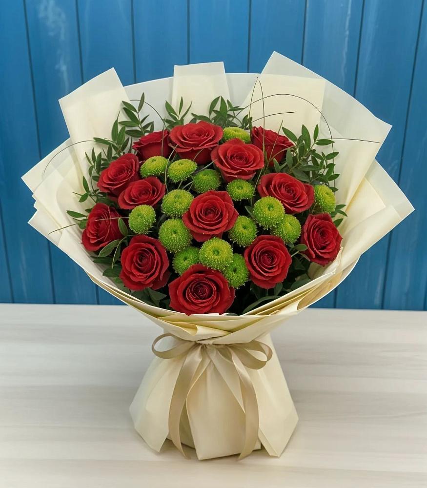 Букет цветов из: Розы и Хризантемы в Коротояке